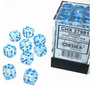 DADOS CHESSEX BOREALIS LUMINARY ICICLE/LIGHT BLUE D6 12MM   