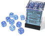 DADOS CHESSEX BOREALIS LUMINARY SKY BLUE/WHITE D6 12MM 