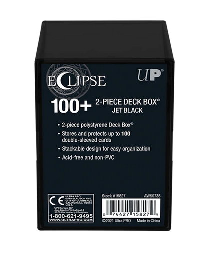 Ultra Pro Deckbox 2-Piece 100+ Eclipse Jet Black
