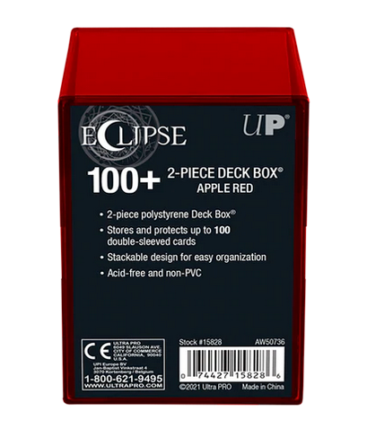 Ultra Pro Deckbox 2-Piece 100+ Eclipse Apple Red