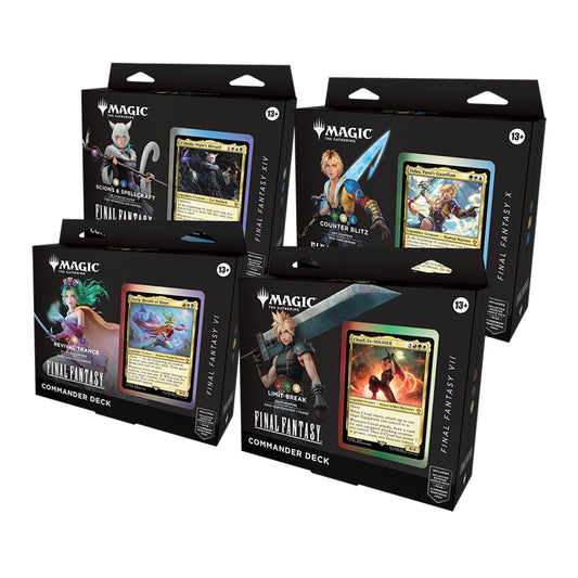 Mtg - Final Fantasy - Commander Decks Pack x 4 - Ingles & Español