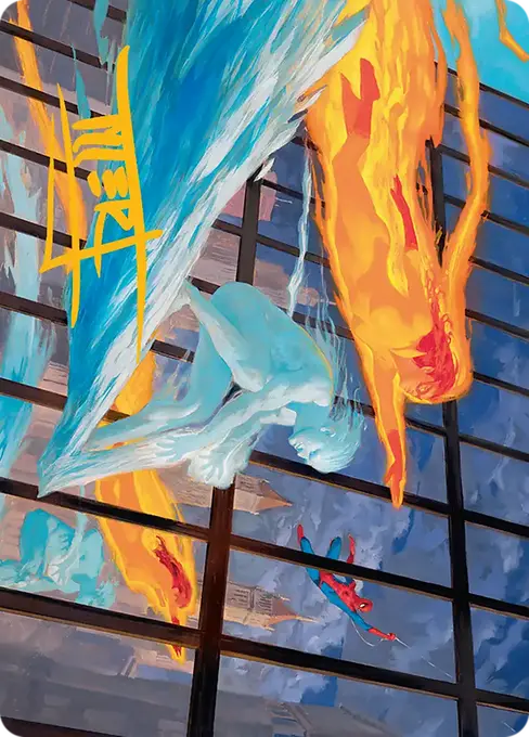 Iceman and Firestar Art Card [Marvel Super Heroes Art Series]