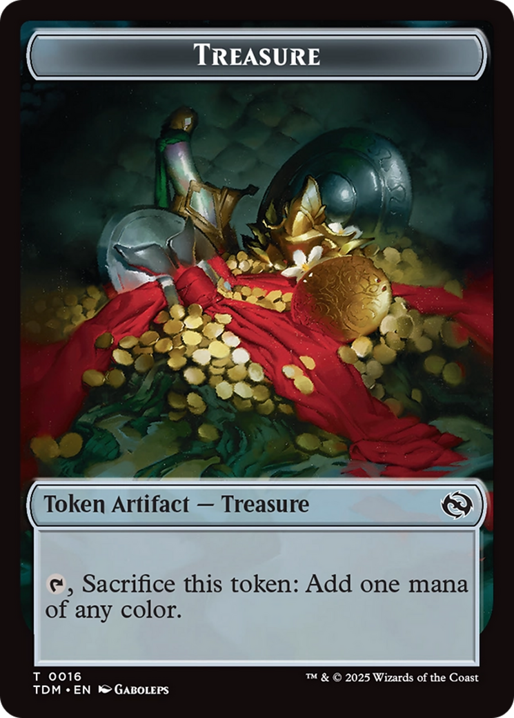 Spirit // Treasure Double-Sided Token [Tarkir: Dragonstorm Commander Tokens]