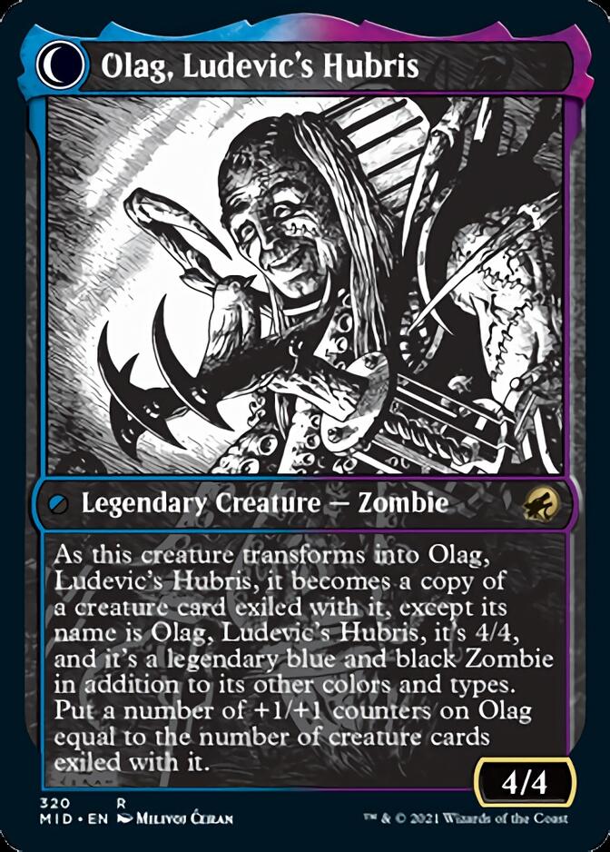 Ludevic, Necrogenius // Olag, Ludevic's Hubris (Showcase Eternal Night) [Innistrad: Midnight Hunt] 