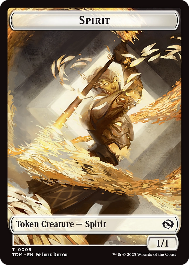 Spirit (0006) // Spirit (0007) Double-Sided Token [Tarkir: Dragonstorm Tokens]