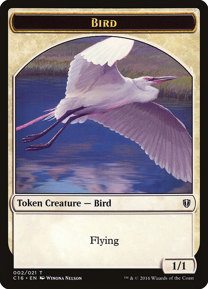 Bird (002) // Saproling (016) Double-Sided Token [Commander 2016 Tokens] 