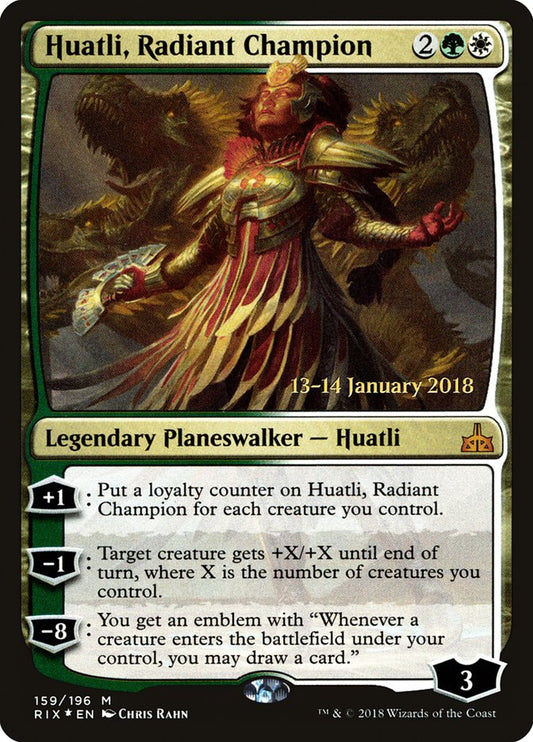 Huatli, Radiant Champion [Rivals of Ixalan Prerelease Promos] 