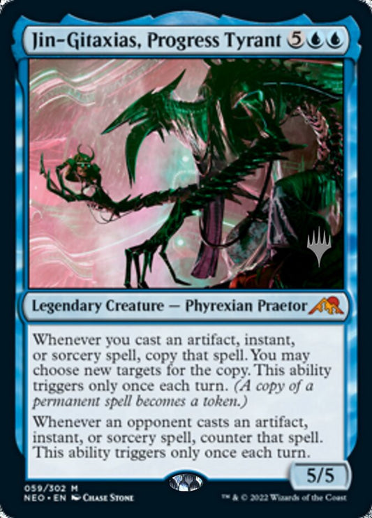 Jin-Gitaxias, Progress Tyrant (Promo Pack) [Kamigawa: Neon Dynasty Promos] - Español