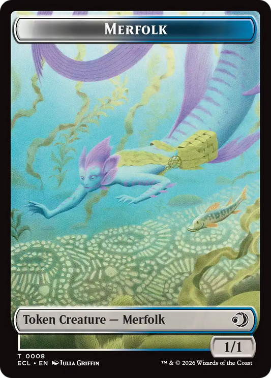Merfolk // Worm Double-Sided Token [Lorwyn Eclipsed Tokens]