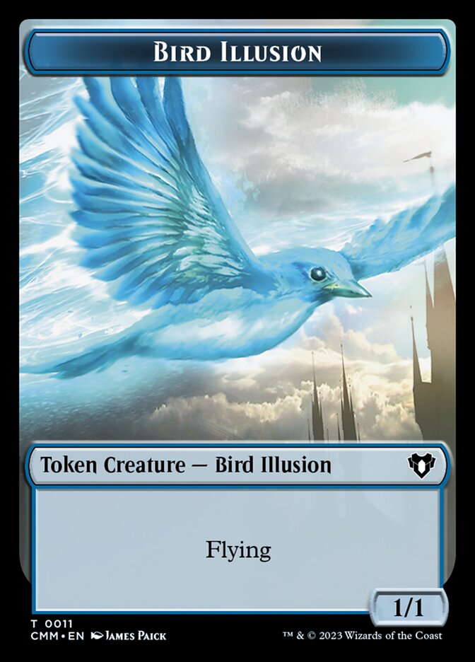 Thopter // Bird Illusion Double-Sided Token [Commander Masters Tokens]