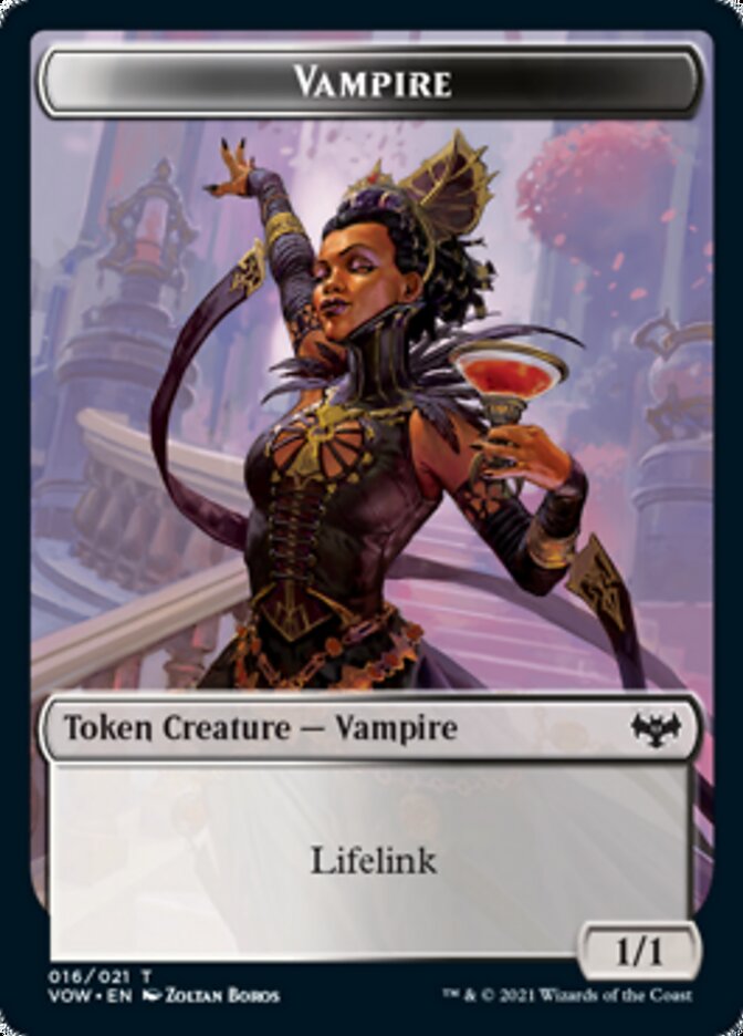 Blood // Vampire (016) Double-Sided Token [Innistrad: Crimson Vow Tokens] 