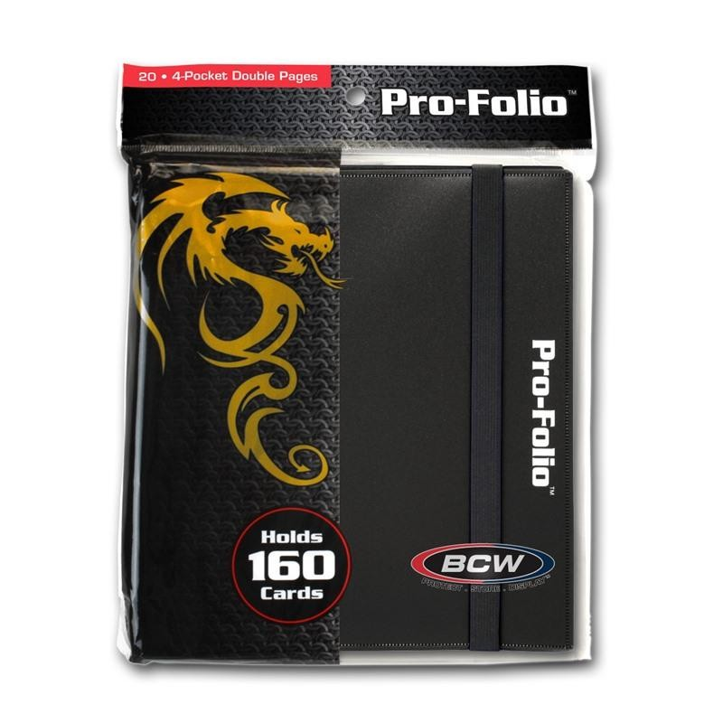 BCW GAMING PRO-FOLIO 4-POCKET BLACK
