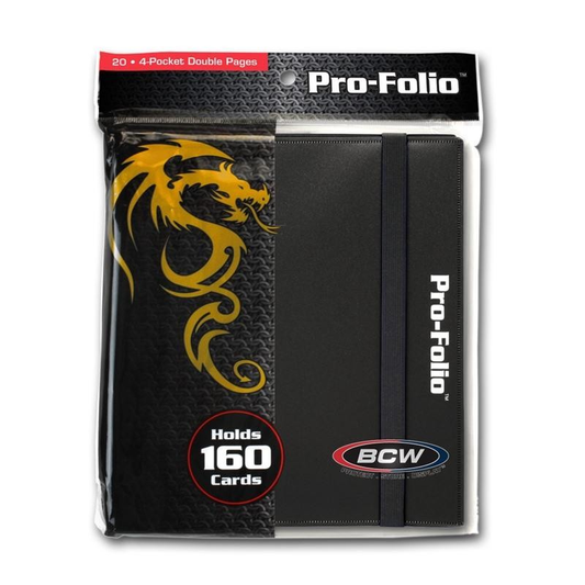 BCW GAMING PRO-FOLIO 4-POCKET BLACK