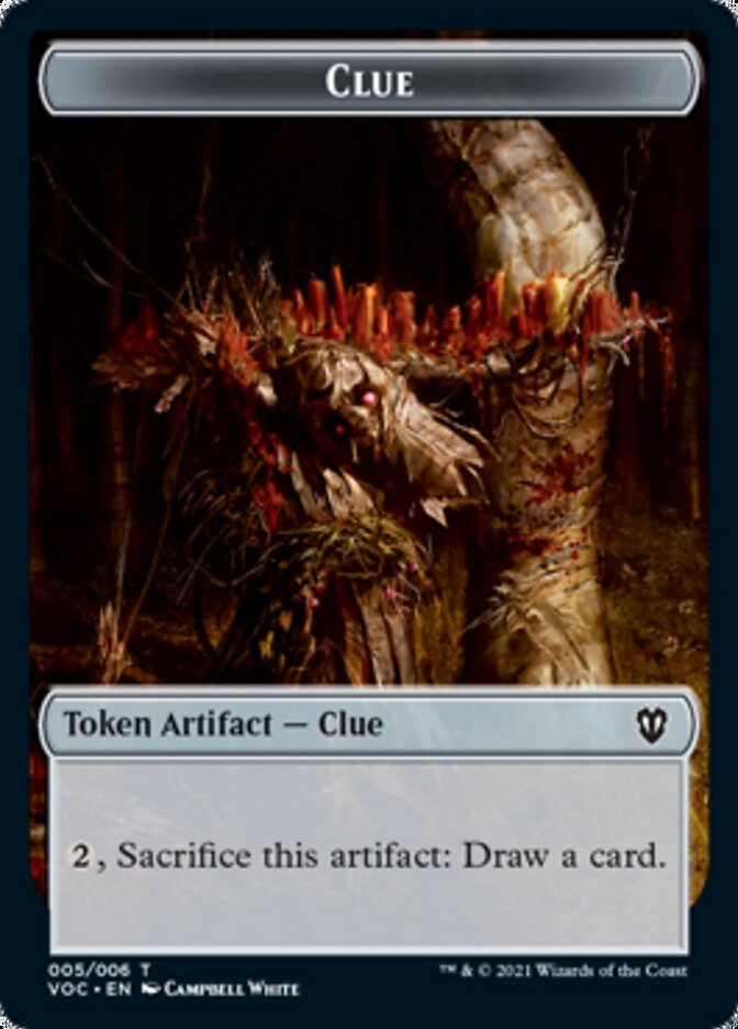 Angel // Clue Double-Sided Token [Innistrad: Crimson Vow Commander Tokens] 