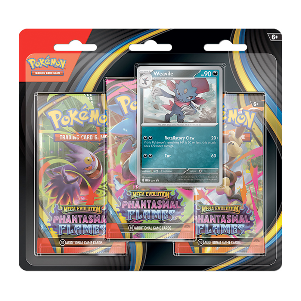 Pokémon - Mega Evolution 02 Phantasmal Flames- 3-Booster Bliste - Ingles