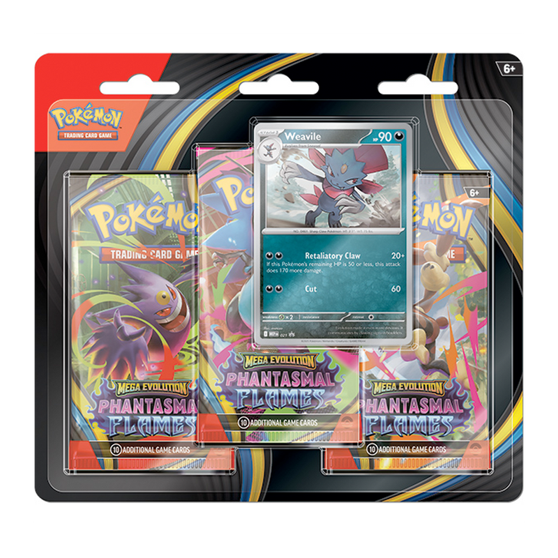 Pokémon - Mega Evolution 02 Phantasmal Flames- 3-Booster Bliste - Ingles