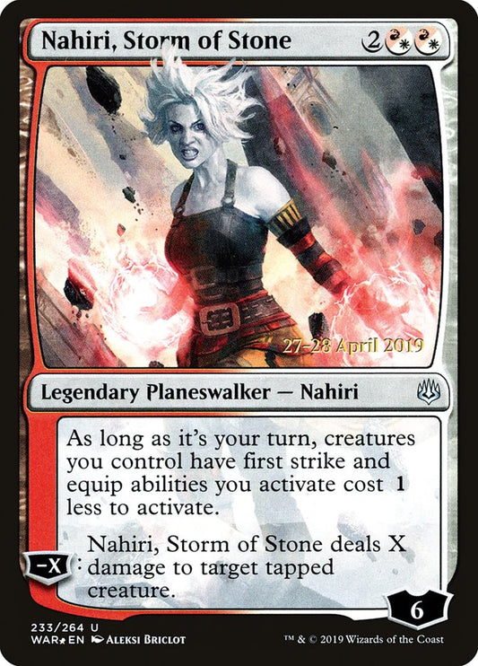 Nahiri, Storm of Stone [War of the Spark Prerelease Promos] 