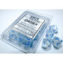 DADOS CHESSEX 10D10 BOREALIS LUMINARY ICICLE/LIGHTBLUE