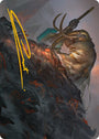 Against All Odds Art Card (Gold-Stamped Signature) [Phyrexia: All Will Be One Art Series] 