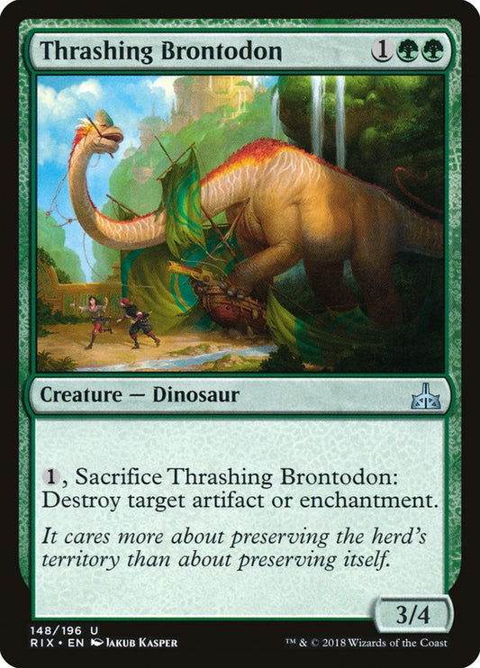 Thrashing Brontodon [Rivals of Ixalan] 