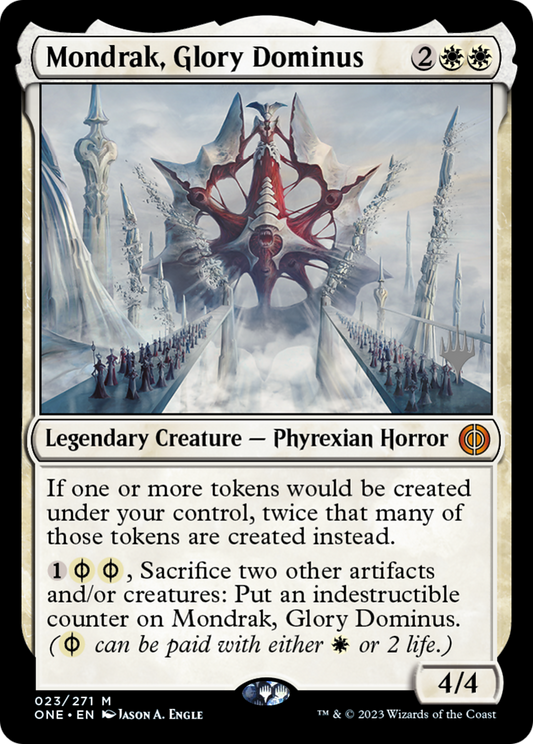 Mondrak, Glory Dominus (Promo Pack) [Phyrexia: All Will Be One Promos] - Español