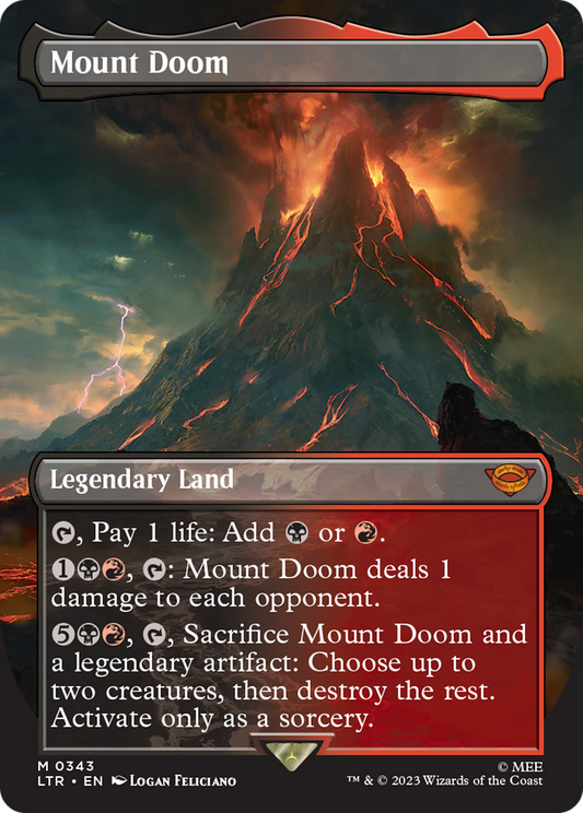 Mount Doom (Borderless Alternate Art) [The Lord of the Rings: Tales of Middle-Earth] - Japones