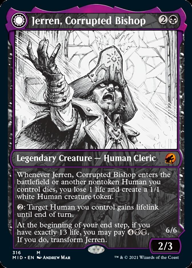 Jerren, Corrupted Bishop // Ormendahl, the Corrupted (Showcase Eternal Night) [Innistrad: Midnight Hunt] 