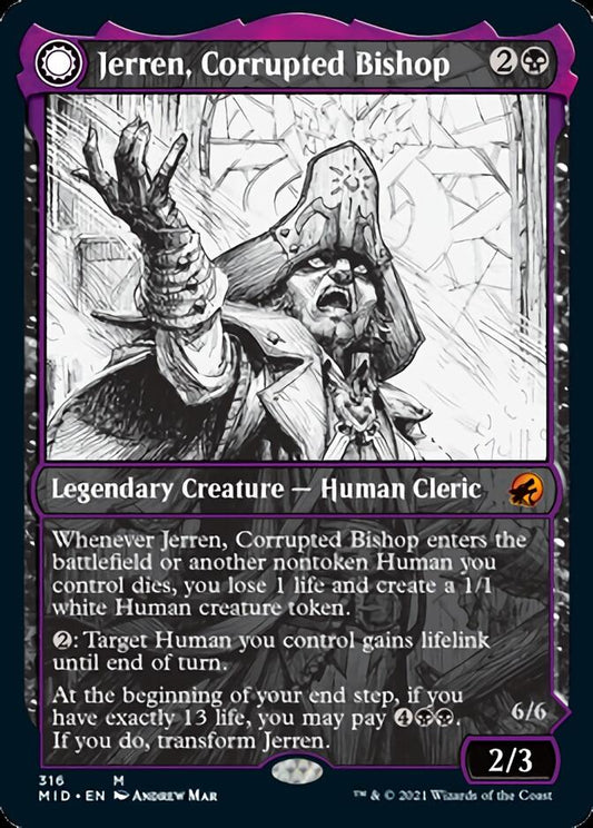 Jerren, Corrupted Bishop // Ormendahl, the Corrupted (Showcase Eternal Night) [Innistrad: Midnight Hunt] 