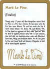 Mark Le Pine Bio [World Championship Decks 1999]