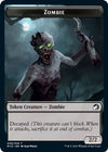 Zombie // Zombie Double-Sided Token (005 MIC/005 MID) [Innistrad: Midnight Hunt Commander Tokens] 