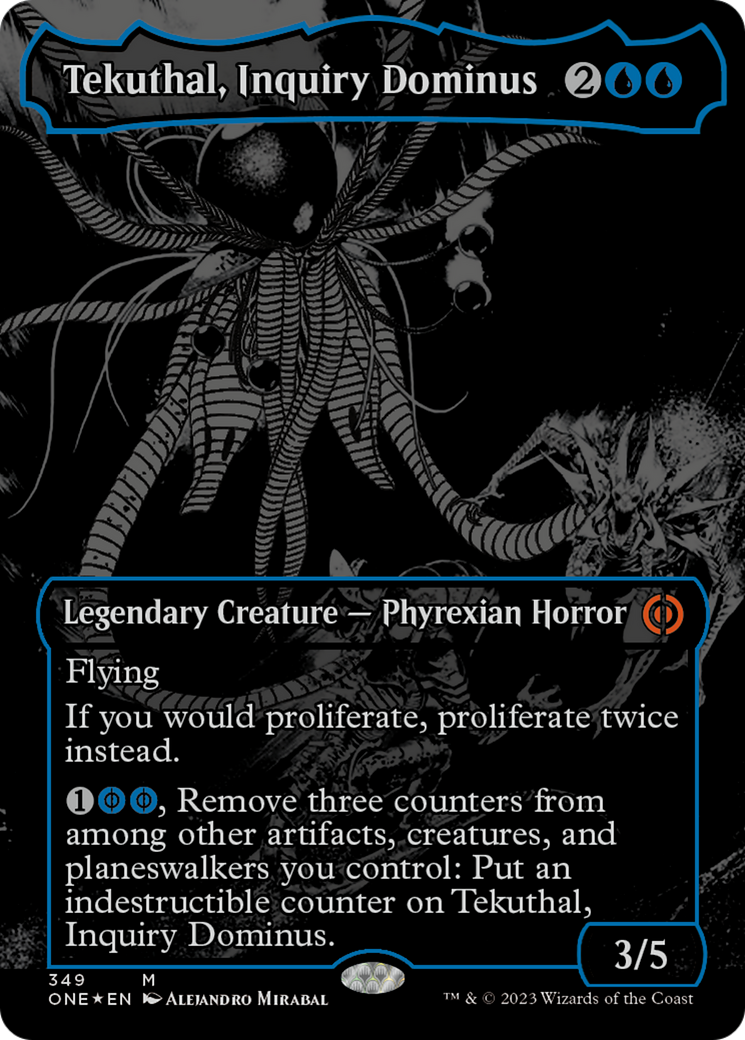 Tekuthal, Inquiry Dominus (Oil Slick Raised Foil) [Phyrexia: All Will Be One] 
