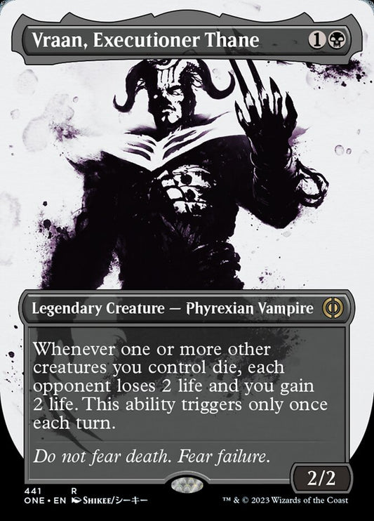 Vraan, Executioner Thane (Borderless Ichor Step-and-Compleat Foil) [Phyrexia: All Will Be One] 