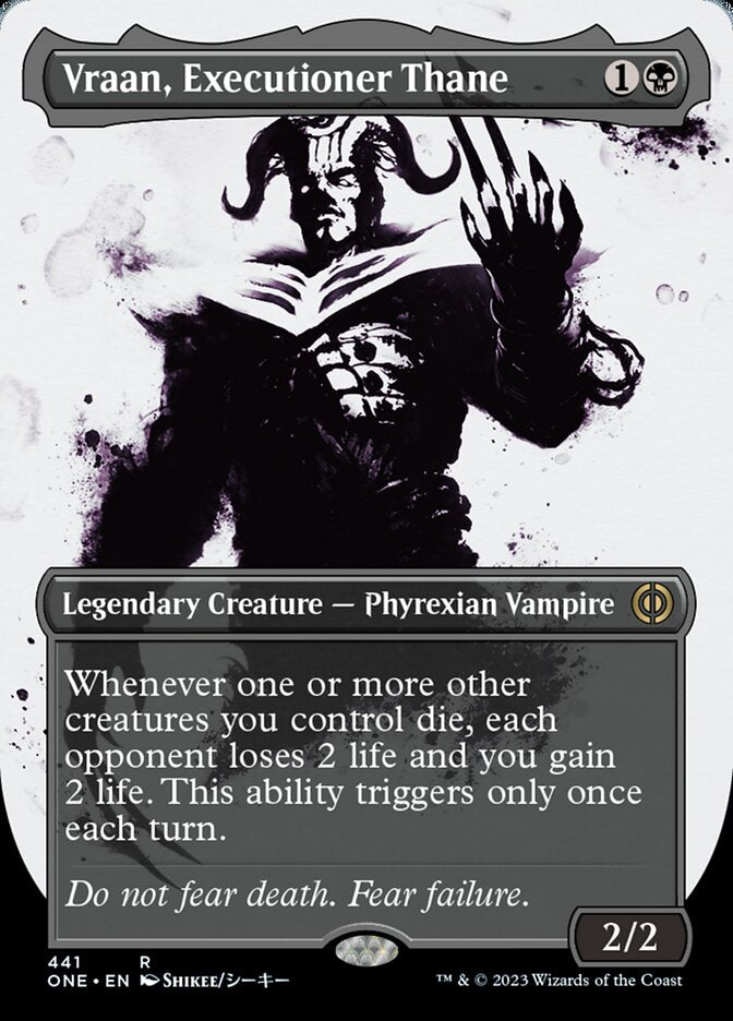 Vraan, Executioner Thane (Borderless Ichor Step-and-Compleat Foil) [Phyrexia: All Will Be One] 