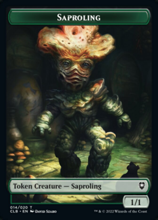 Treasure // Saproling Double-Sided Token [Commander Legends: Battle for Baldur's Gate Tokens] 