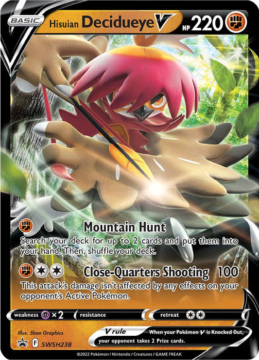 Hisuian Decidueye V (SWSH238) [Sword & Shield: Black Star Promos] - Español