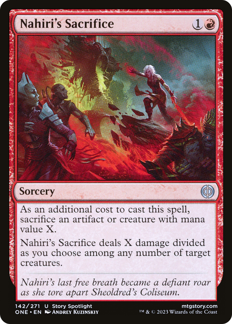 Nahiri's Sacrifice [Phyrexia: All Will Be One] 