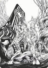 Lukka, Bound to Ruin Art Card [Phyrexia: All Will Be One Art Series]