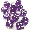 DADOS CHESSEX 12MM PURPLE/WHITE TRANSLUCENT