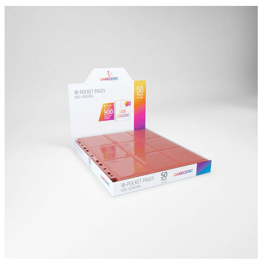 Game Genic 18-Pocket Pages Side-Loading Red