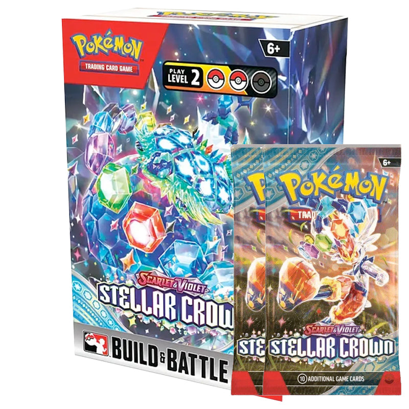 Pokémon - Kit de Pre lanzamiento - Scarlet & Violet Stellar Crown- Español + 2 sobres