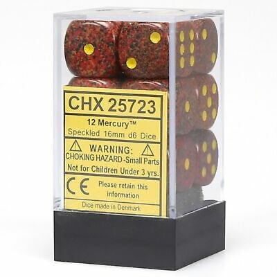 DADOS CHESSEX SPECKLED MERCURY D6 16MM 