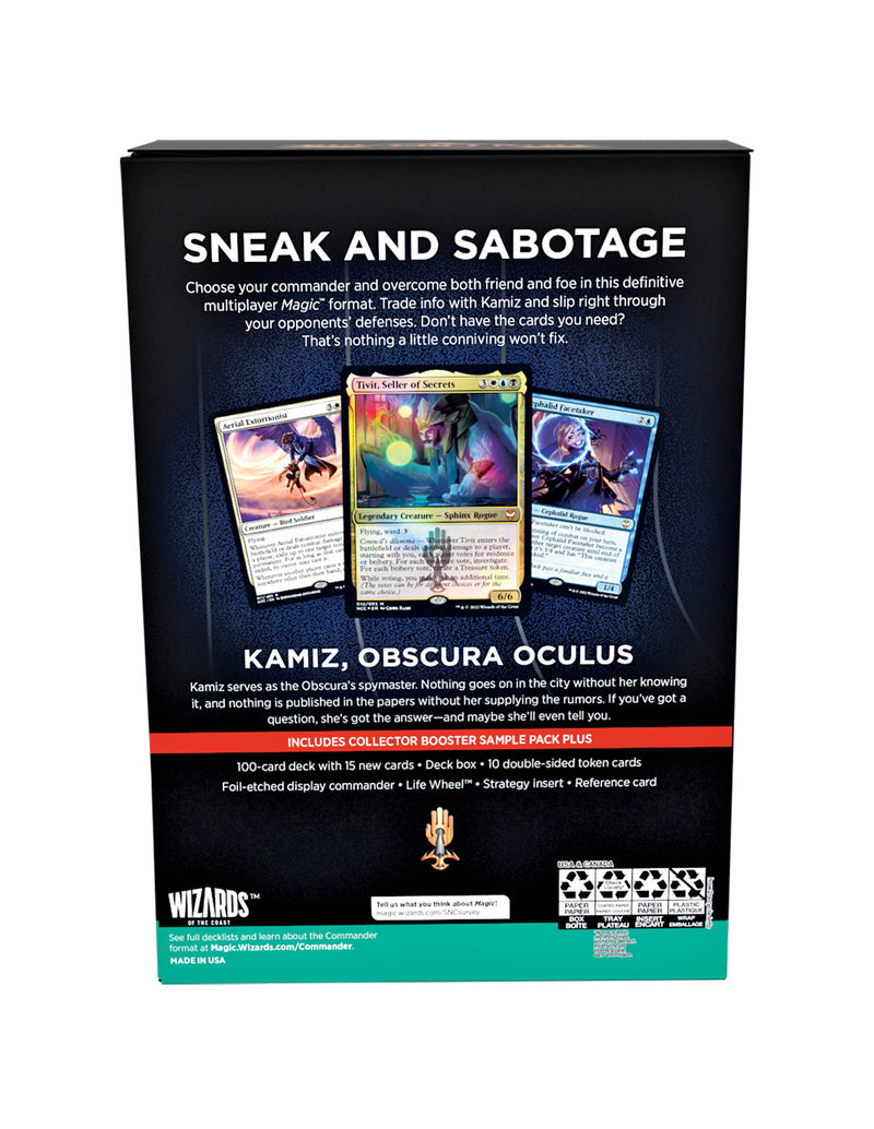 MTG Commander Deck Streets of New Capenna - Obscura Operation - Ingles
