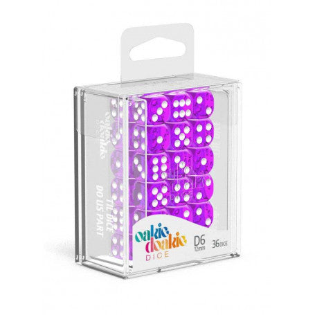 OAKIE DOAKIE DICE DADOS D6 12 MM TRANSLUCENT - PURPLE (36)