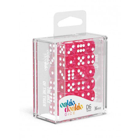 OAKIE DOAKIE DICE DADOS D6 12 MM SPECKLED - ROSA (36)