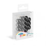 OAKIE DOAKIE DICE DICE D6 12 MM MÁRMOL / GEMIDICE POSITIVO Y NEGATIVO - NEGRO