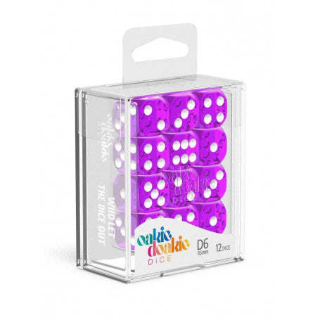 OAKIE DOAKIE DICE DADOS D6 16 MM TRANSLUCENT - PÚRPURA