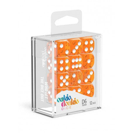 OAKIE DOAKIE DICE DADOS D6 16 MM TRANSLUCENT - NARANJA
