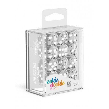 OAKIE DOAKIE DICE DADOS D6 16 MM TRANSLUCENT - CLARO