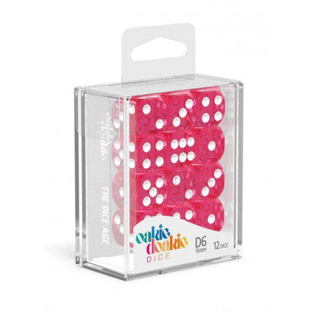 OAKIE DOAKIE DICE DADOS D6 16 MM SPECKLED - ROSA