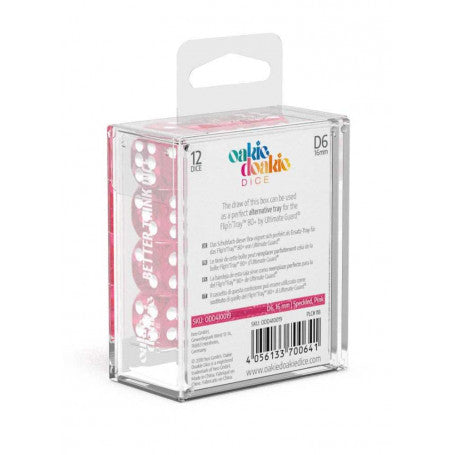OAKIE DOAKIE DICE DADOS D6 16 MM SPECKLED - ROSA